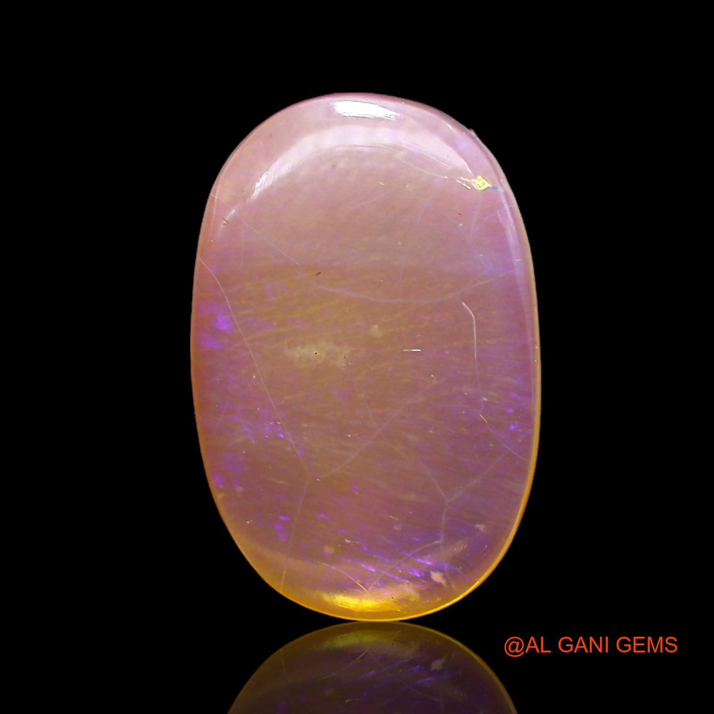 4.00 Cts Unheated Australian Fire Opal Loose Gemstone Oval Cabochon Natural 17x11x3 mm AC-295
