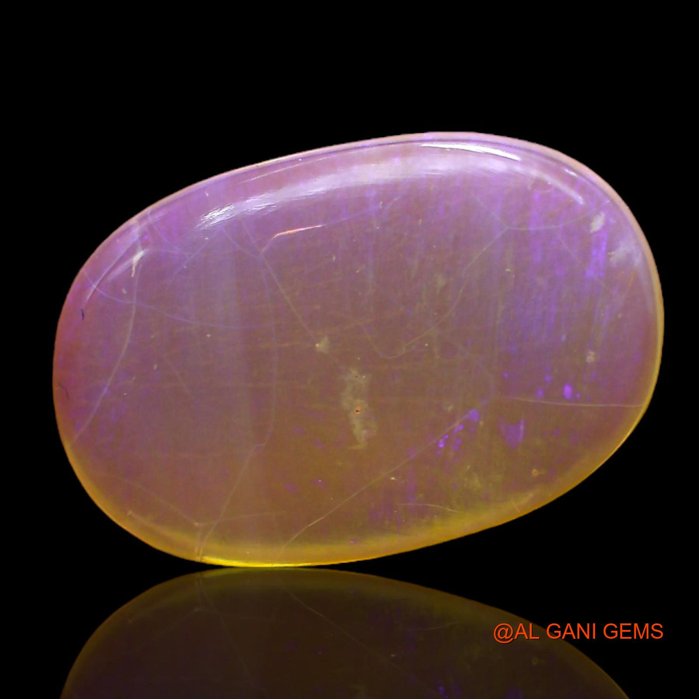 4.00 Cts Unheated Australian Fire Opal Loose Gemstone Oval Cabochon Natural 17x11x3 mm AC-295