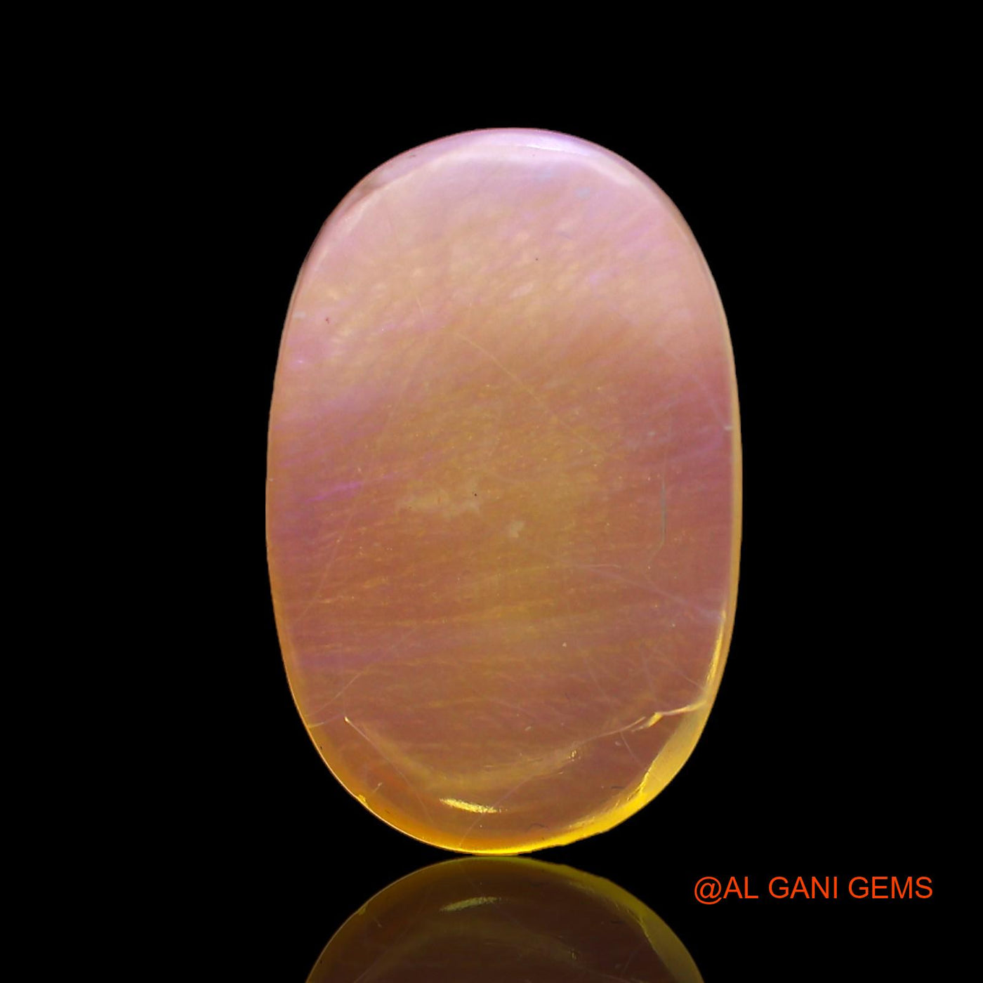 4.00 Cts Unheated Australian Fire Opal Loose Gemstone Oval Cabochon Natural 17x11x3 mm AC-295