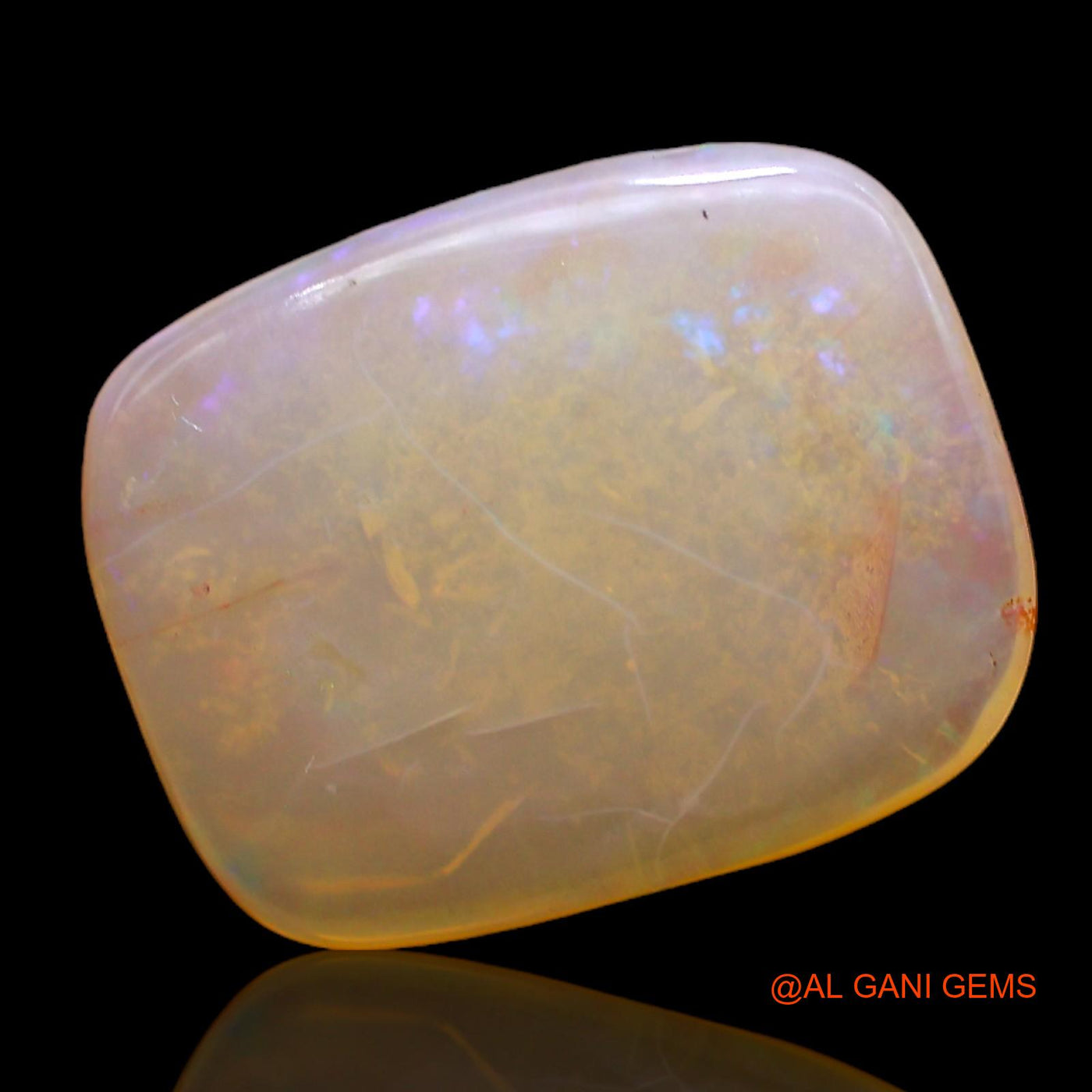 Natural Untreated Fire Opal Loose Gemstone Oval Cabochon From Australia 5.00 Cts 15x12x3 mm AC-296