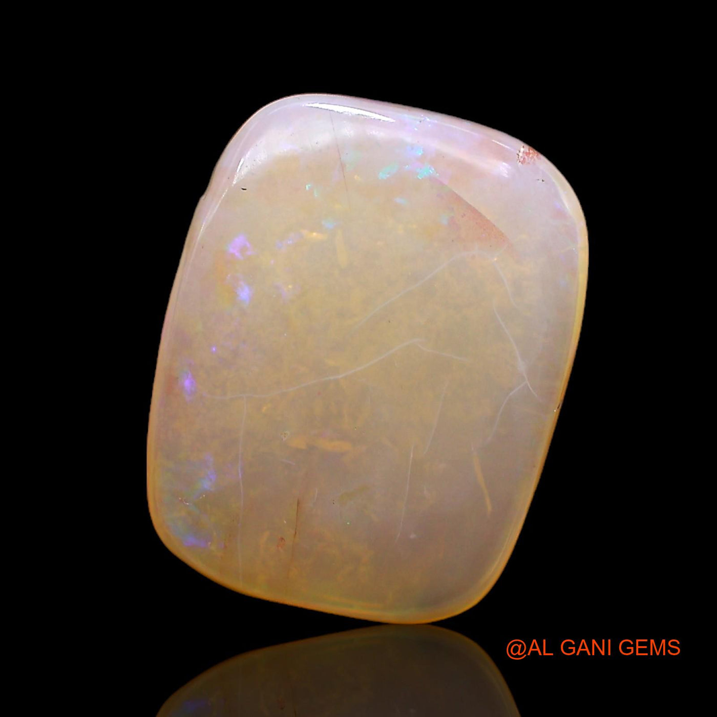 Natural Untreated Fire Opal Loose Gemstone Oval Cabochon From Australia 5.00 Cts 15x12x3 mm AC-296