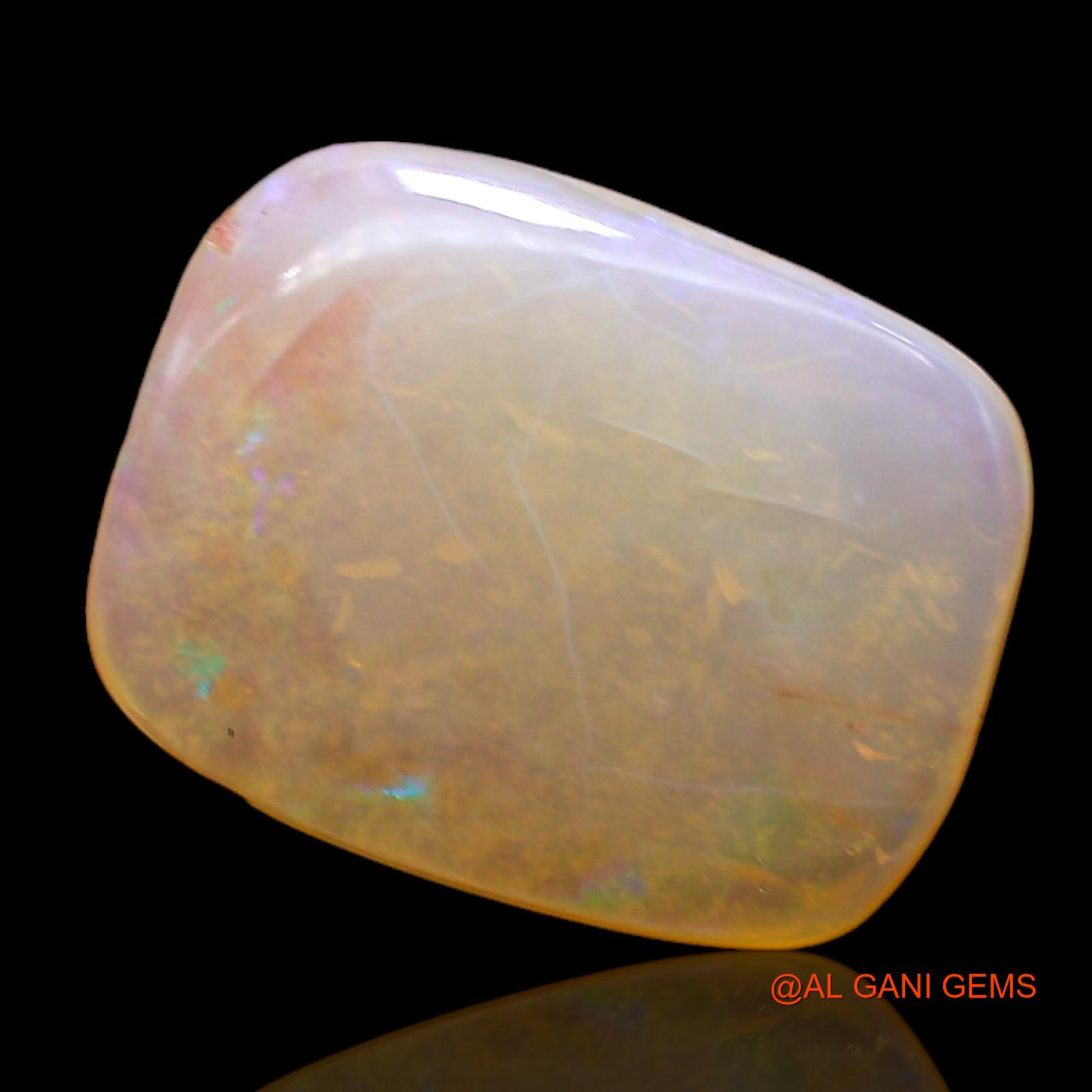 Natural Untreated Fire Opal Loose Gemstone Oval Cabochon From Australia 5.00 Cts 15x12x3 mm AC-296