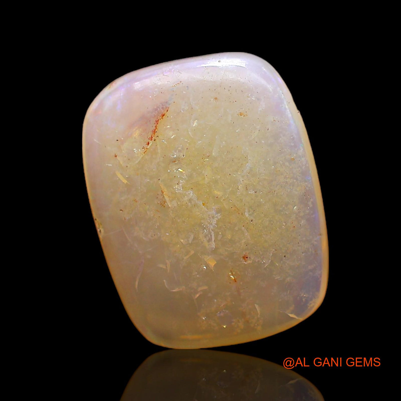 Natural Untreated Fire Opal Loose Gemstone Oval Cabochon From Australia 5.00 Cts 15x12x3 mm AC-296