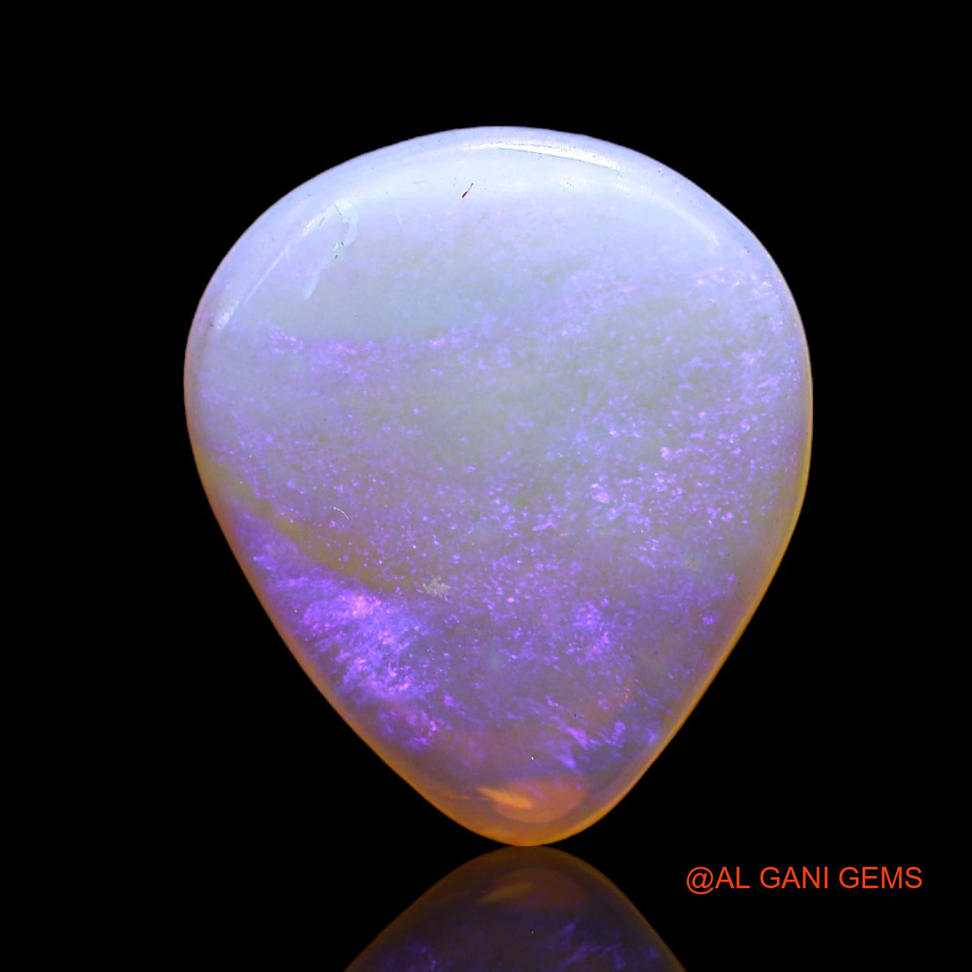 Natural Fire Opal Gemstone 4.00 Cts Loose Pear Cabochon From Australia 15x13x3 mm AC-299