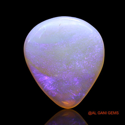 Natural Fire Opal Gemstone 4.00 Cts Loose Pear Cabochon From Australia 15x13x3 mm AC-299
