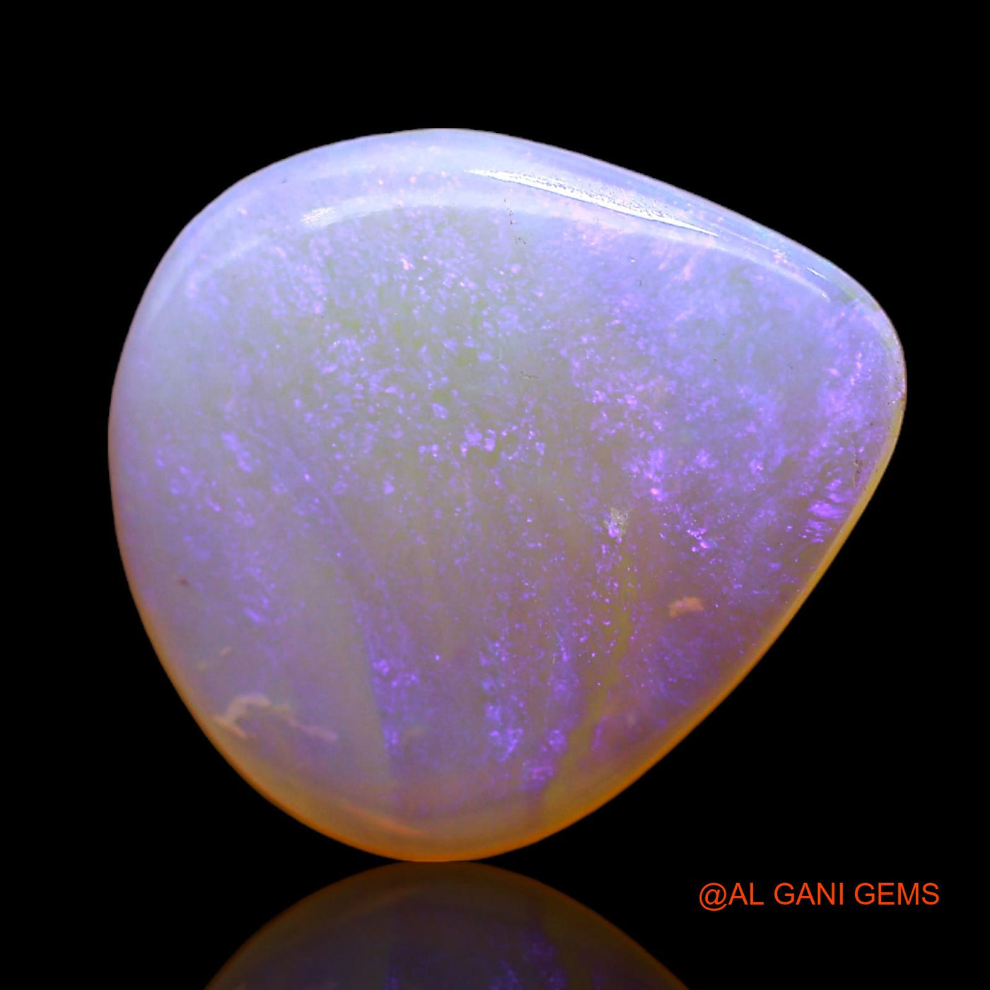 Natural Fire Opal Gemstone 4.00 Cts Loose Pear Cabochon From Australia 15x13x3 mm AC-299