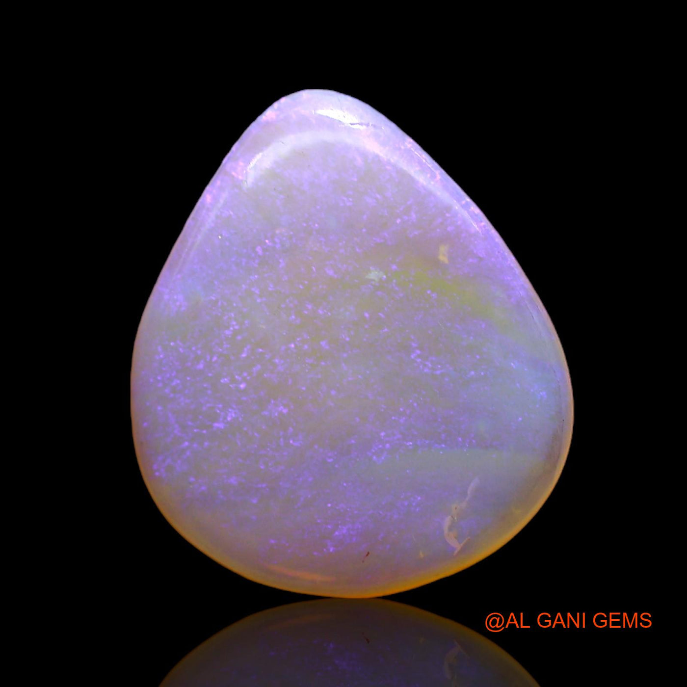 Natural Fire Opal Gemstone 4.00 Cts Loose Pear Cabochon From Australia 15x13x3 mm AC-299
