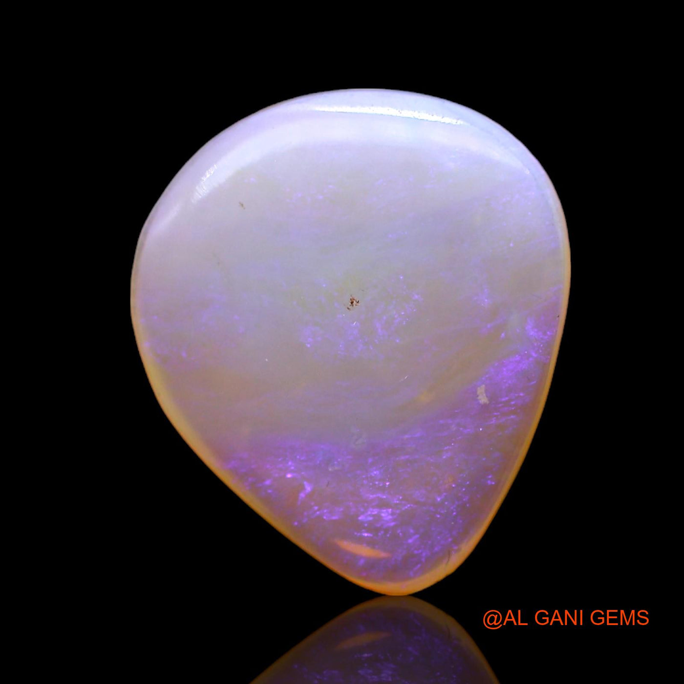 Natural Fire Opal Gemstone 4.00 Cts Loose Pear Cabochon From Australia 15x13x3 mm AC-299
