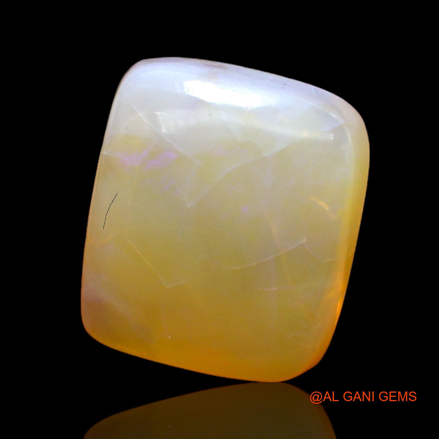 8.00 Cts Natural Australian Fire Opal Square Cabochon Loose Gemstone For Jewelry 13x12x7 mm AC-300