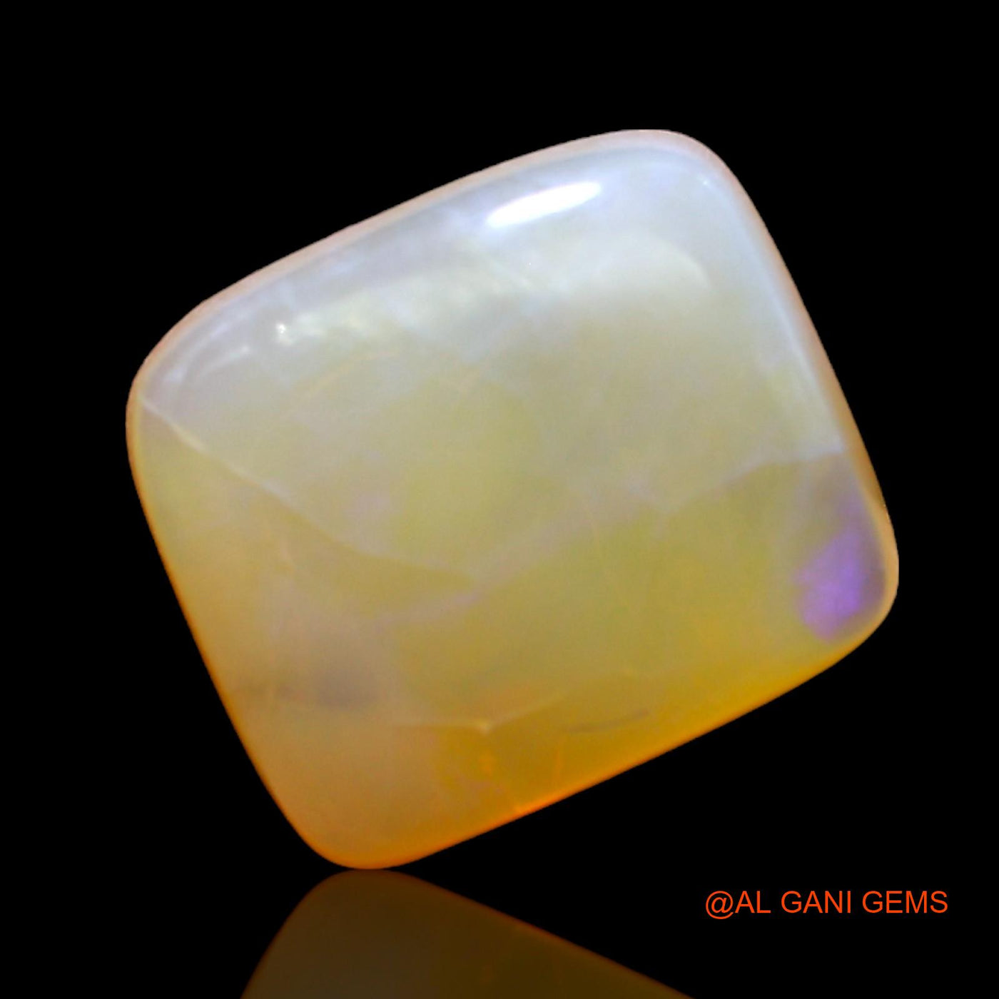 8.00 Cts Natural Australian Fire Opal Square Cabochon Loose Gemstone For Jewelry 13x12x7 mm AC-300