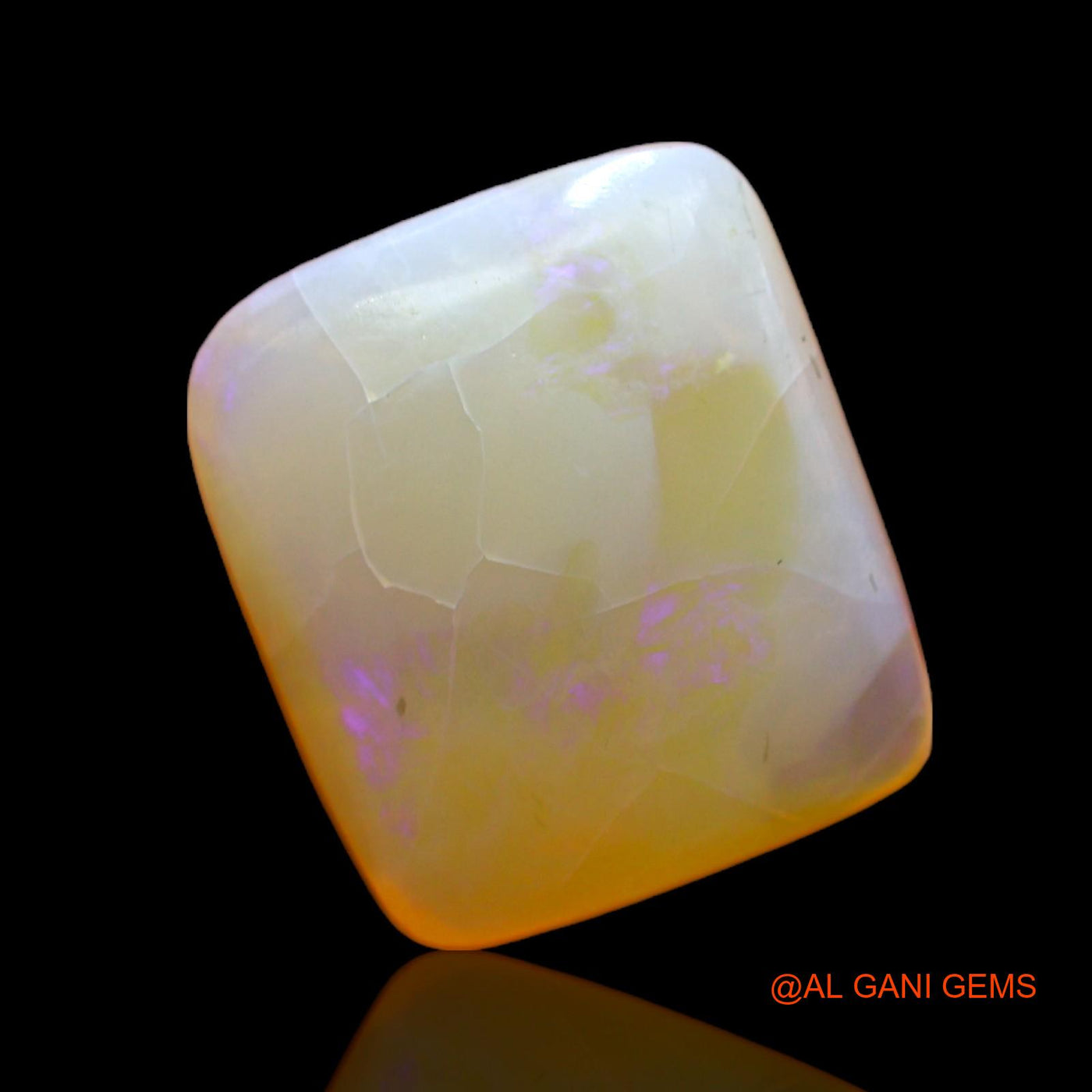 8.00 Cts Natural Australian Fire Opal Square Cabochon Loose Gemstone For Jewelry 13x12x7 mm AC-300
