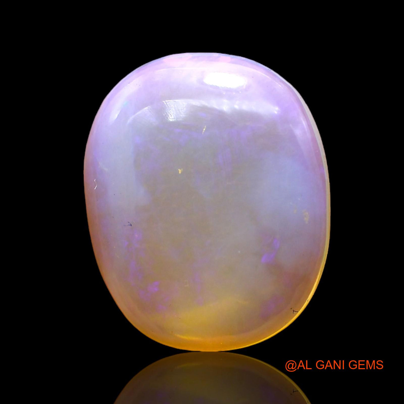 Natural Fire Opal Gemstone 5.00 Cts Loose Oval Cabochon From Australia 15x12x4 mm AC-301