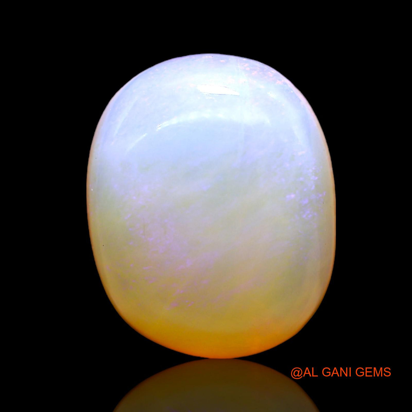 Natural Fire Opal Gemstone 8.00 Cts Loose Oval Cabochon From Australia 15x12x6 mm AC-302