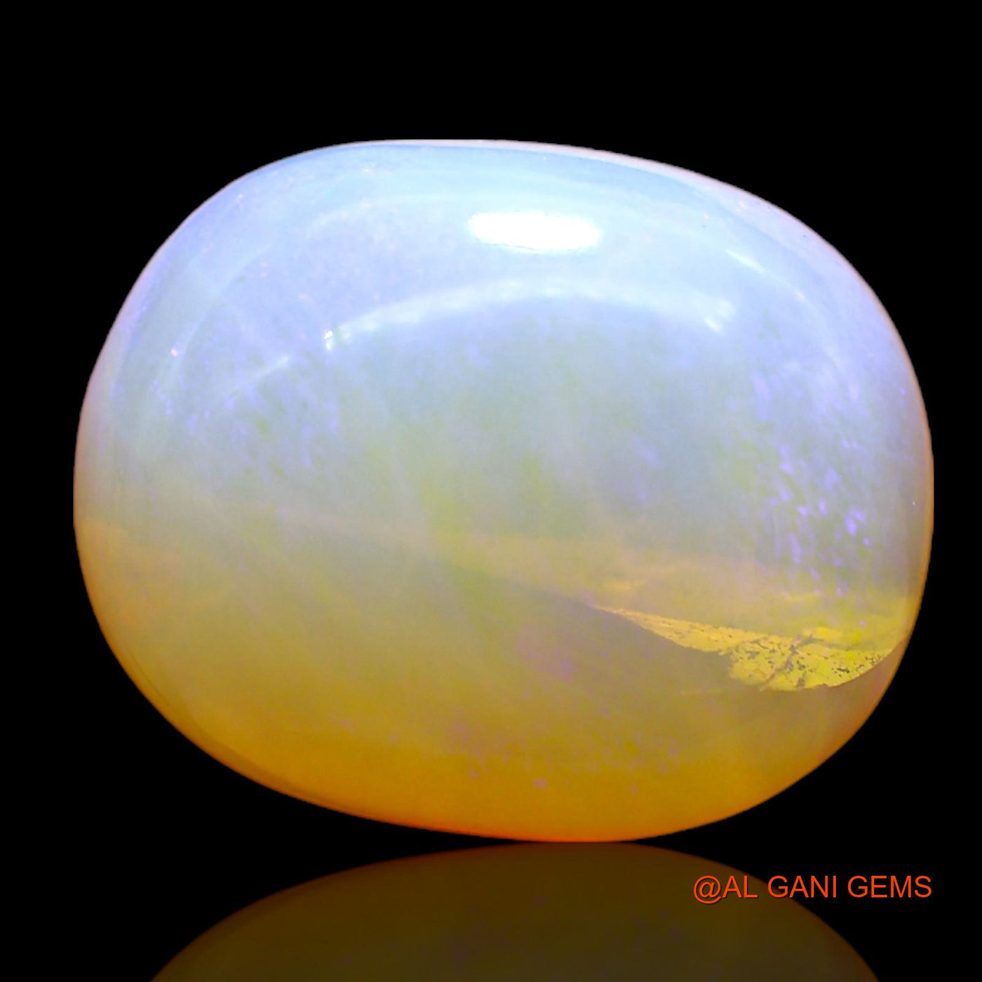 Natural Fire Opal Gemstone 8.00 Cts Loose Oval Cabochon From Australia 15x12x6 mm AC-302