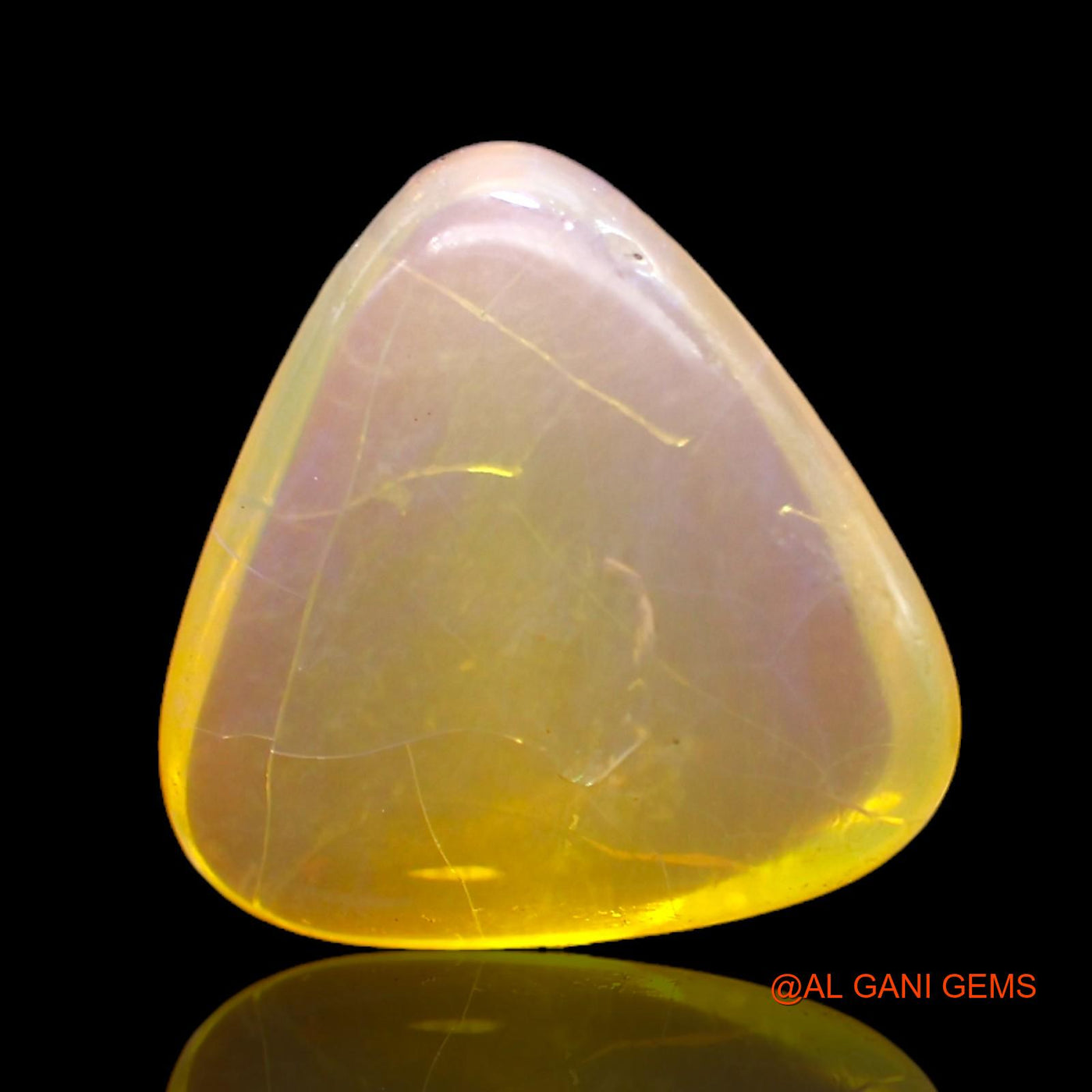 Natural Untreated Fire Opal Loose Gemstone Trillion Cabochon From Australia 5.00 Cts 13x13x5 mm AC-311