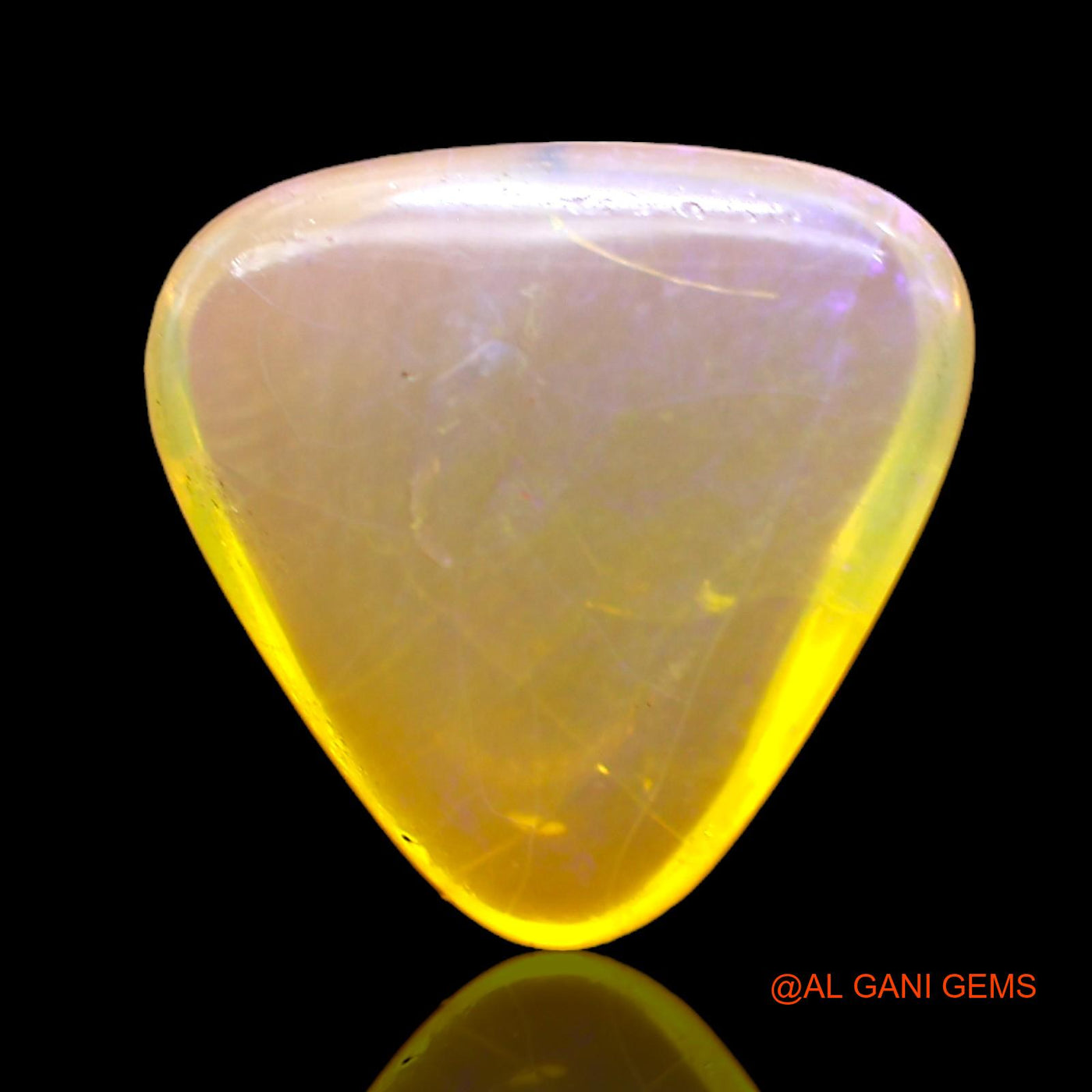 Natural Untreated Fire Opal Loose Gemstone Trillion Cabochon From Australia 5.00 Cts 13x13x5 mm AC-311
