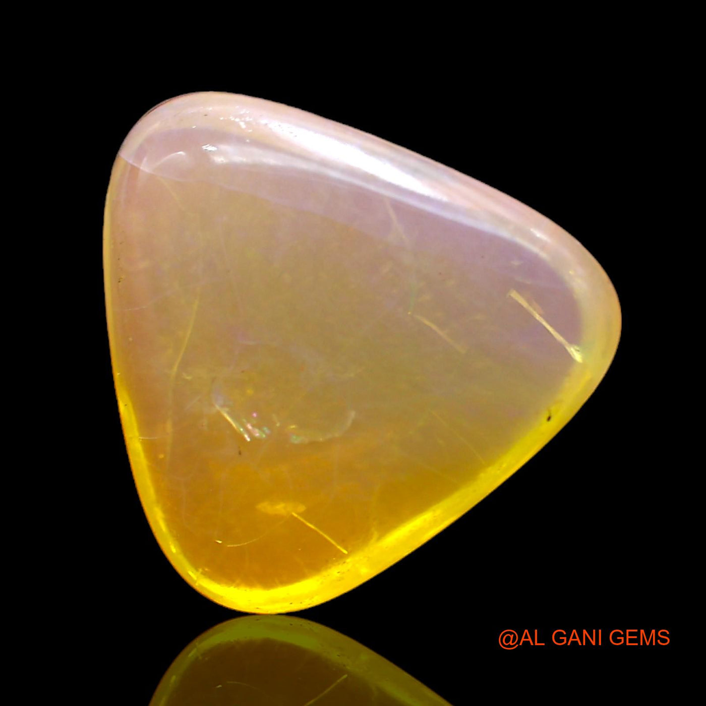 Natural Untreated Fire Opal Loose Gemstone Trillion Cabochon From Australia 5.00 Cts 13x13x5 mm AC-311