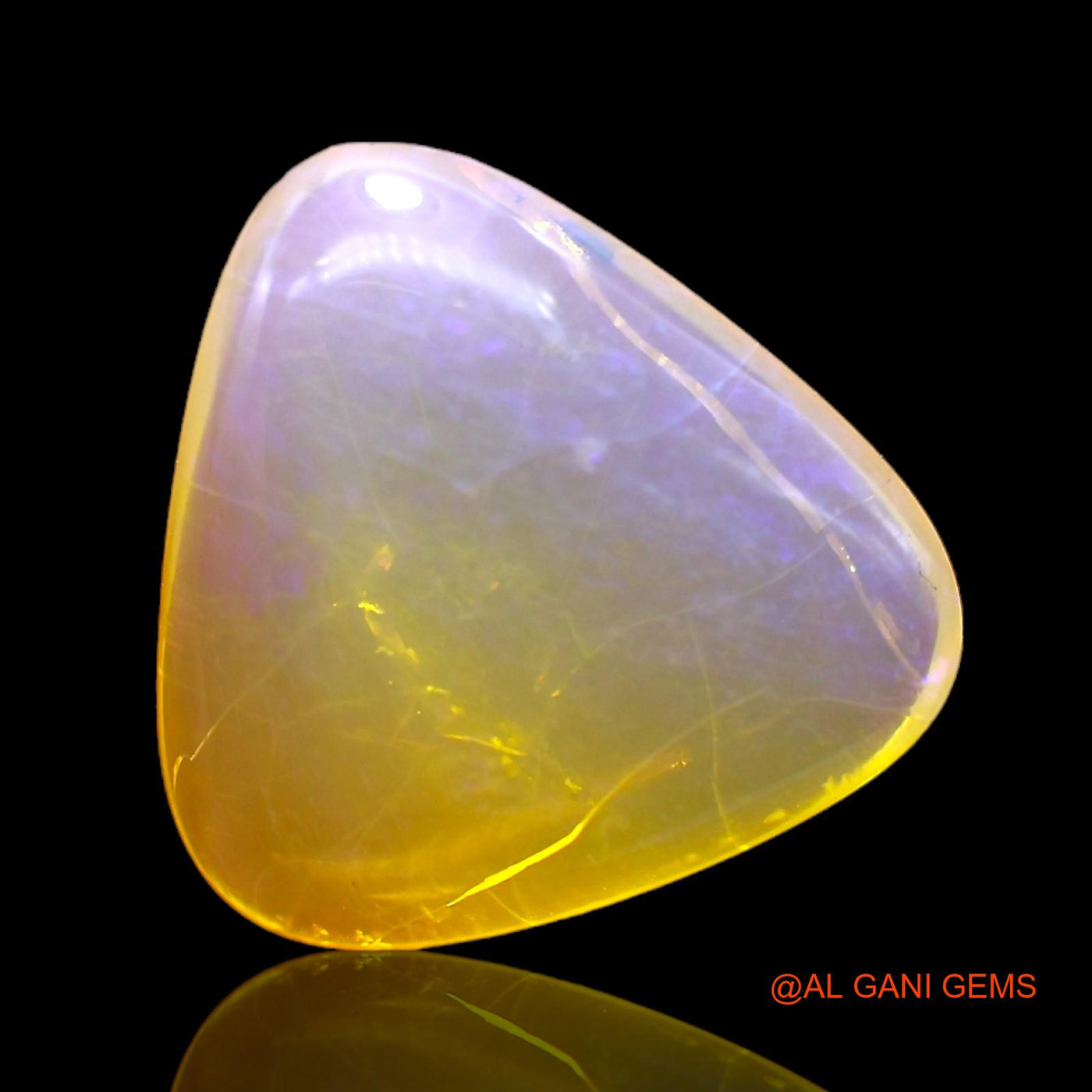 Natural Untreated Fire Opal Loose Gemstone Trillion Cabochon From Australia 5.00 Cts 13x13x5 mm AC-311