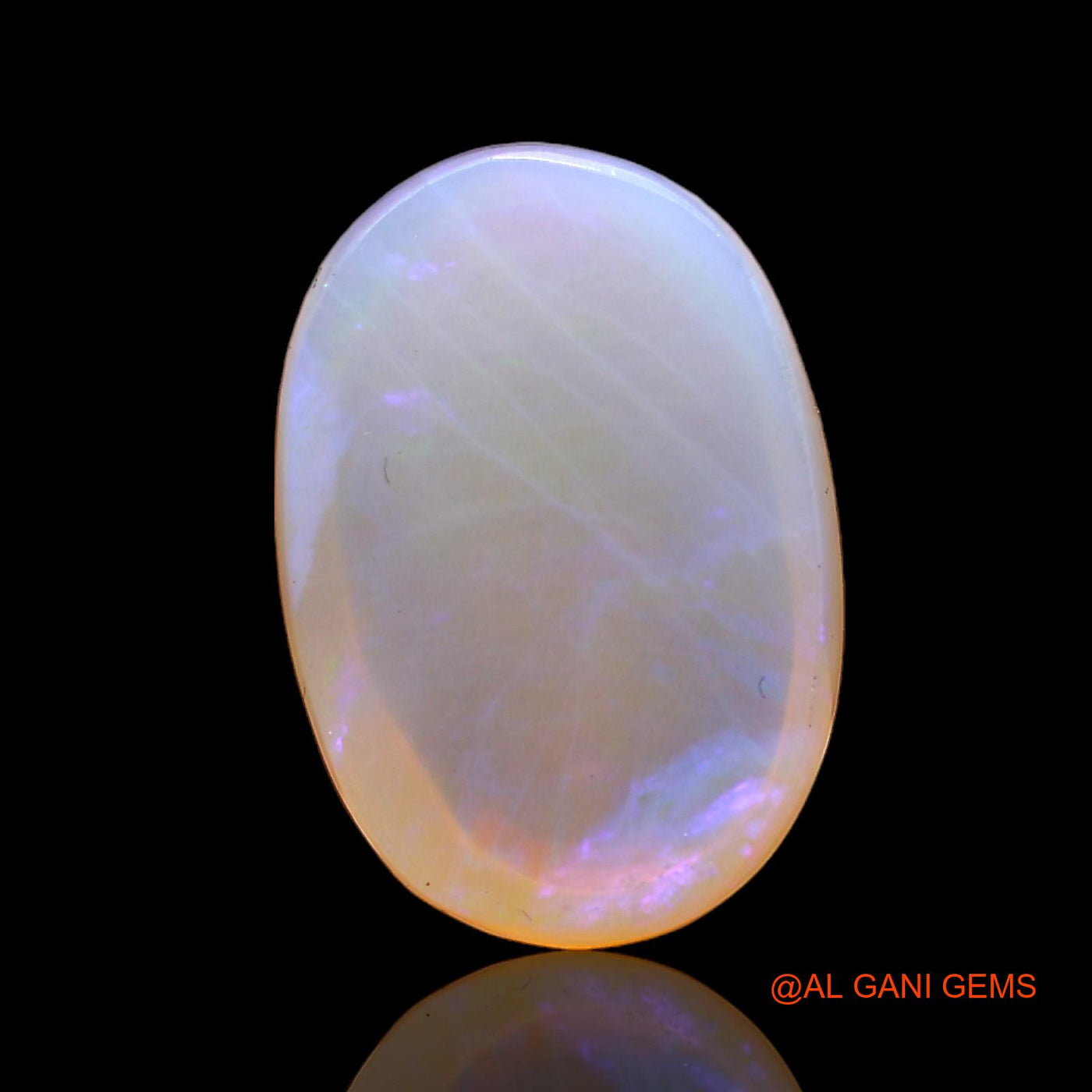 7.00 Cts Natural Australian Fire Opal Loose Gemstone Oval Cabochon 16x11x6 mm AC-318