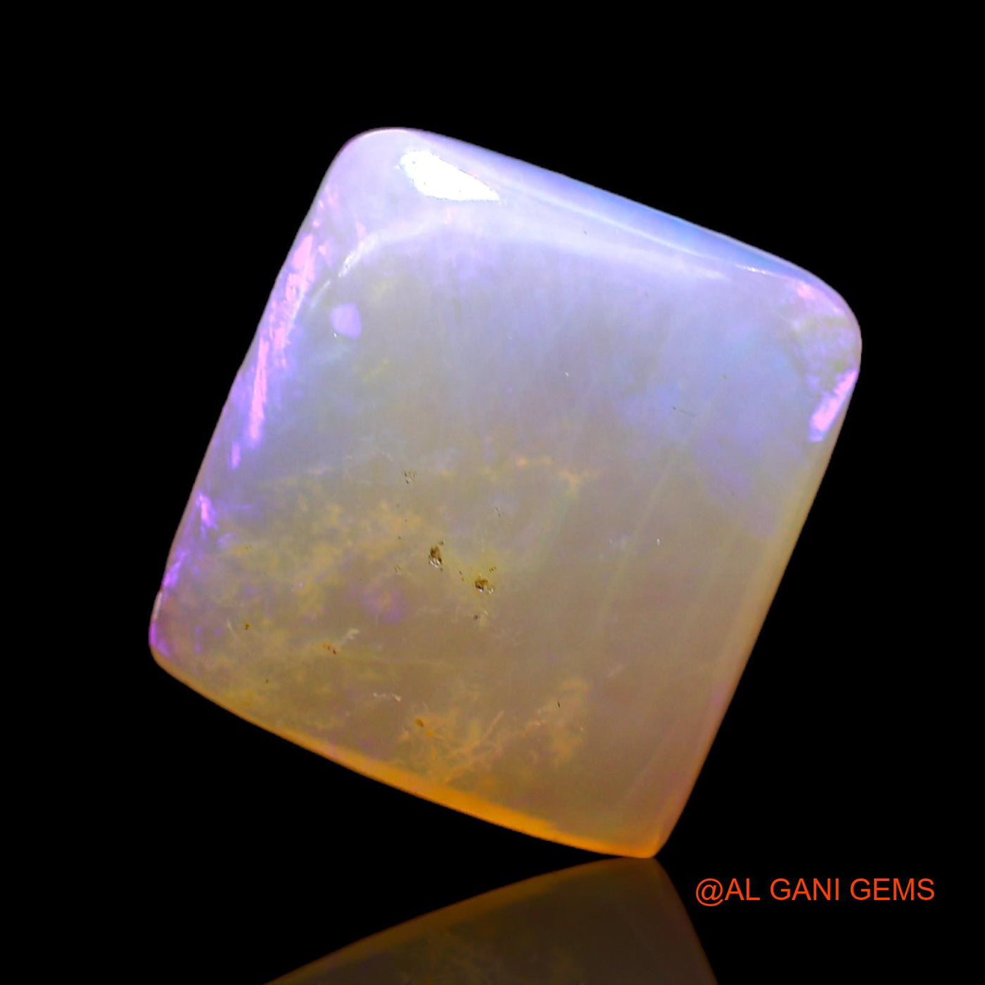 5.00 Cts Natural Australian Fire Opal Loose Gemstone Square Cabochon 13x12x4 mm AC-319