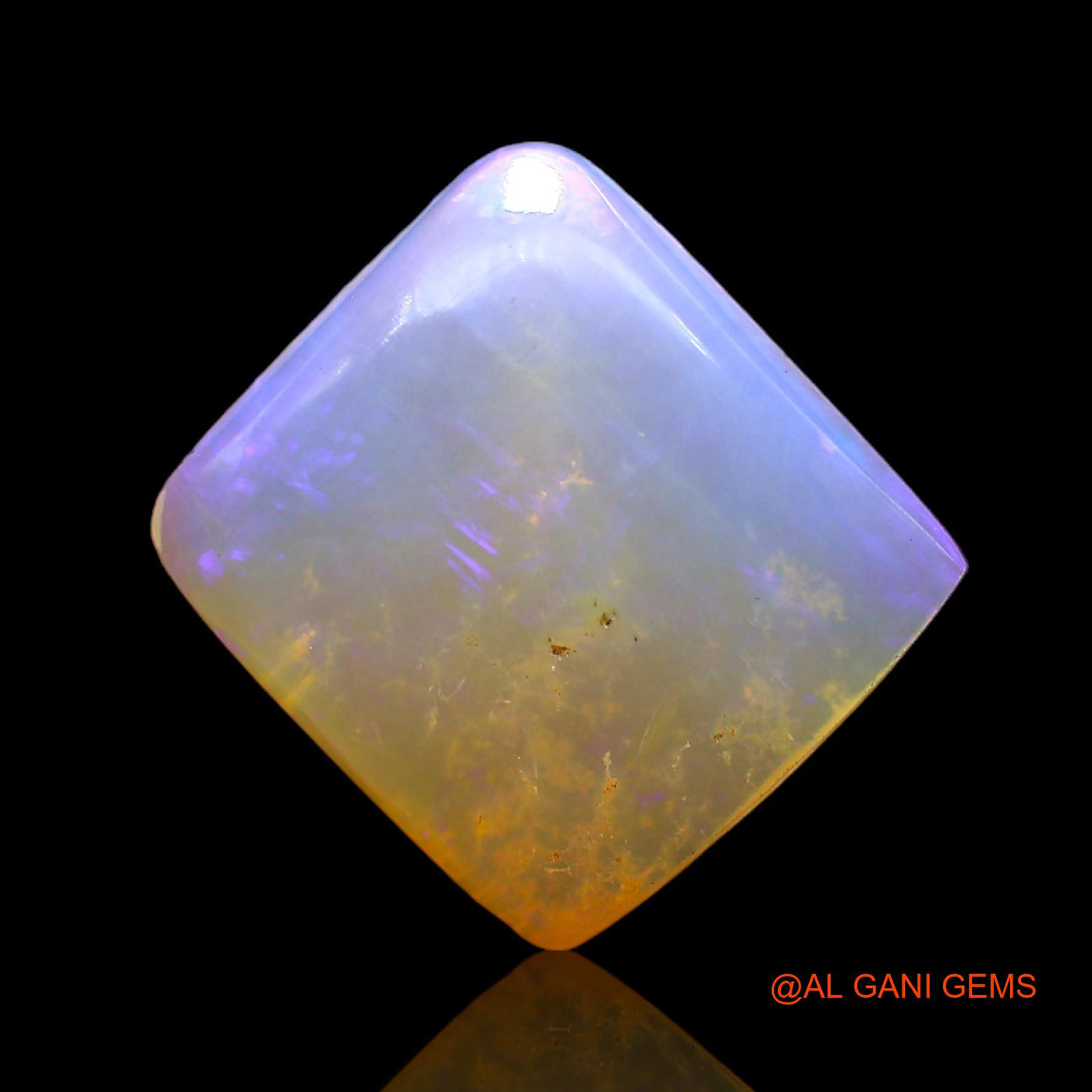 5.00 Cts Natural Australian Fire Opal Loose Gemstone Square Cabochon 13x12x4 mm AC-319