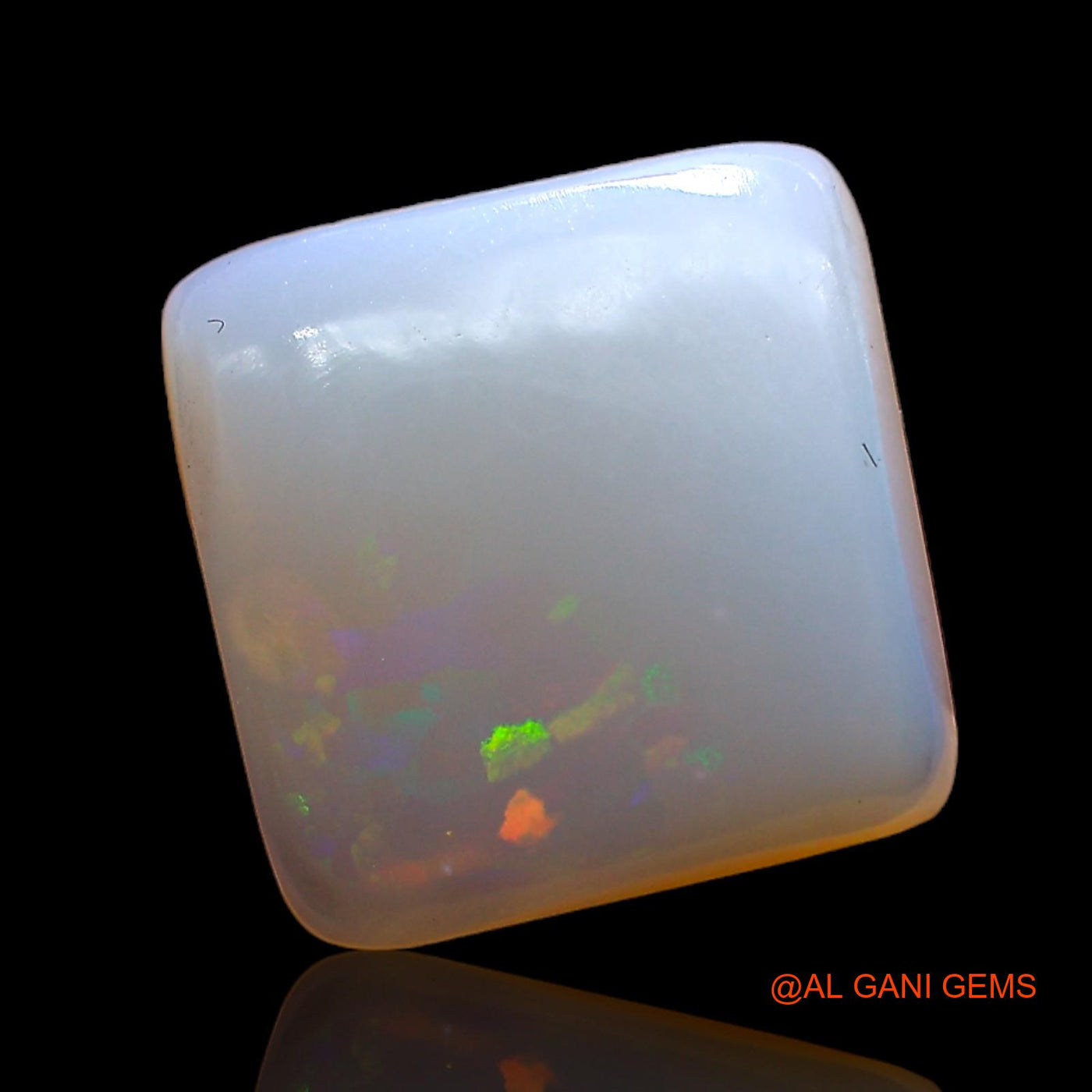 Natural Untreated Fire Opal Loose Gemstone Square Cabochon From Australia 4.00 Cts 12x12x4 mm AC-320