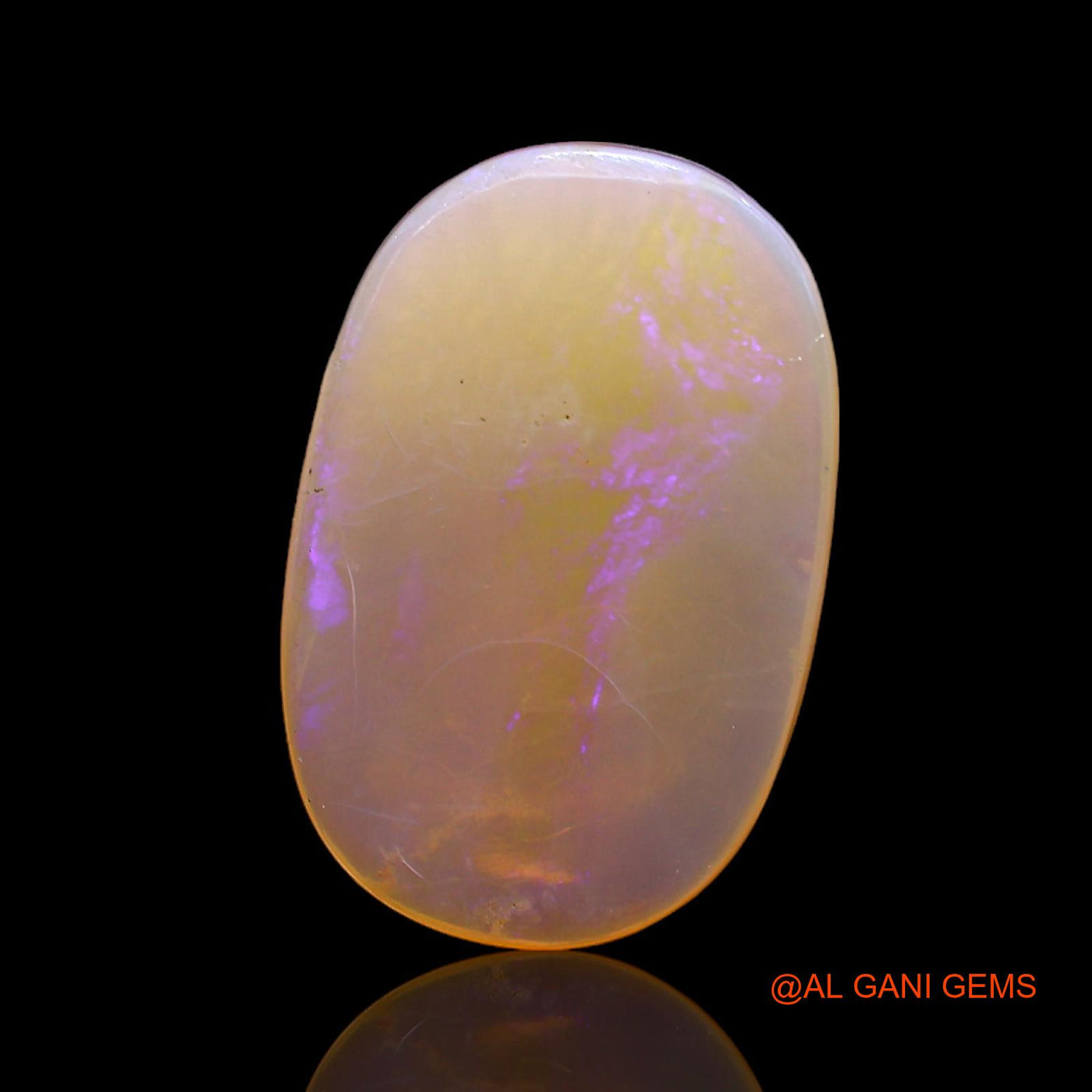 Natural Untreated Fire Opal Loose Gemstone Oval Cabochon From Australia 4.00 Cts 16x11x3 mm AC-323