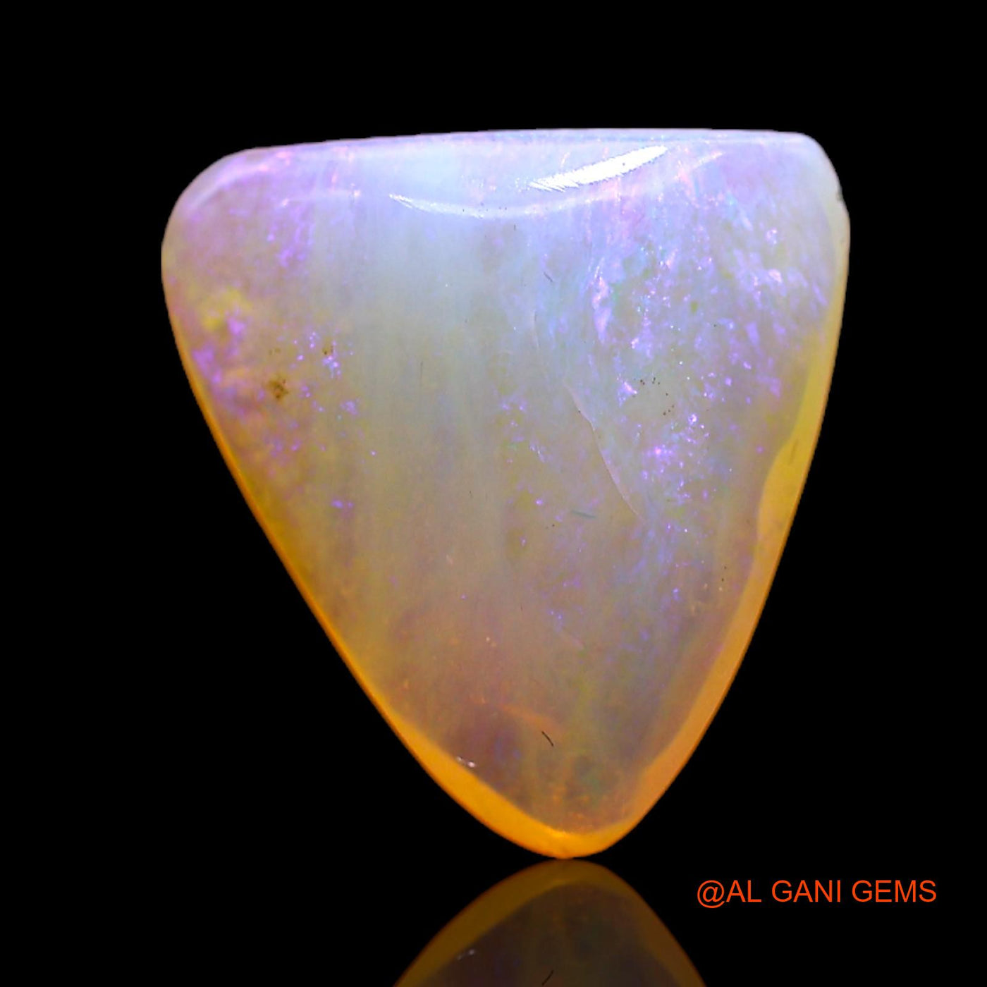 3.00 Cts Natural Australian Fire Opal Trillion Cabochon Loose Gemstone For Jewelry 13x12x4 mm AC-326
