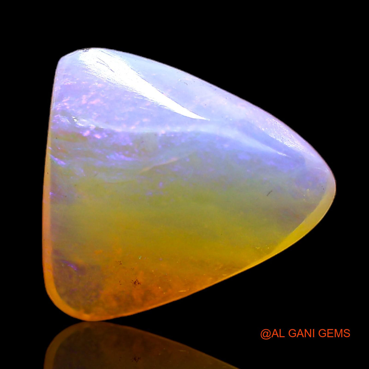 3.00 Cts Natural Australian Fire Opal Trillion Cabochon Loose Gemstone For Jewelry 13x12x4 mm AC-326