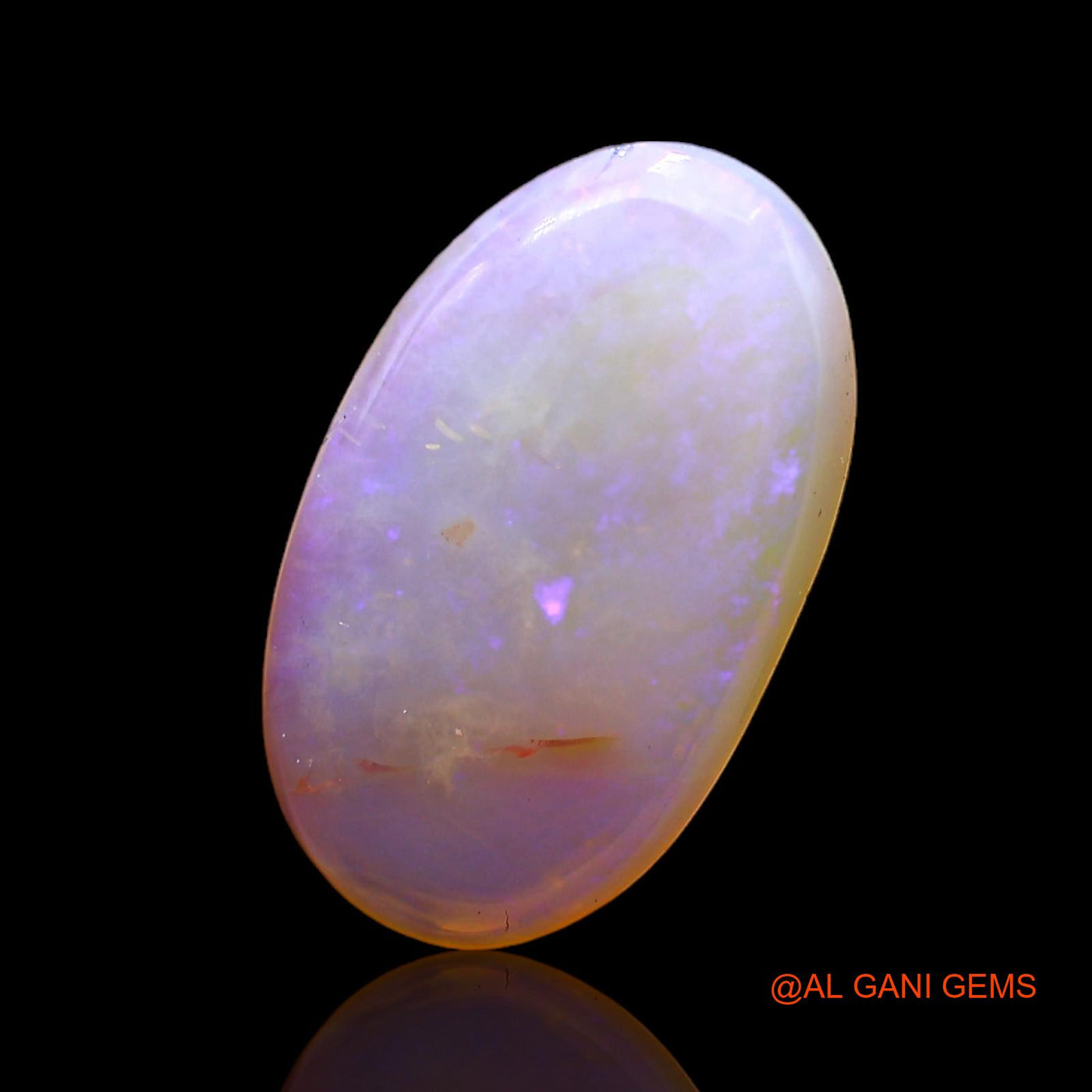 Natural Fire Opal Gemstone 3.00 Cts Loose Oval Cabochon From Australia 16x9x3 mm AC-332