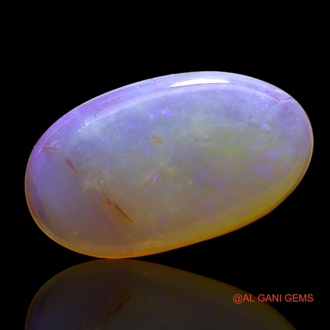 Natural Fire Opal Gemstone 3.00 Cts Loose Oval Cabochon From Australia 16x9x3 mm AC-332