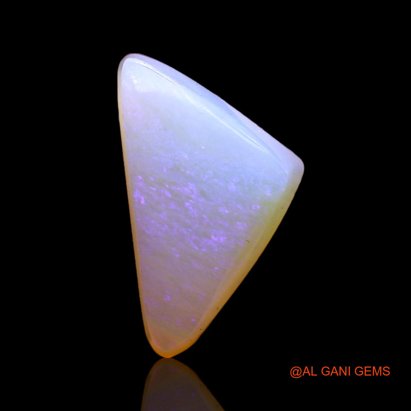 Natural Untreated Fire Opal Loose Gemstone Trillion Cabochon From Australia 4.00 Cts 16x9x5 mm AC-333