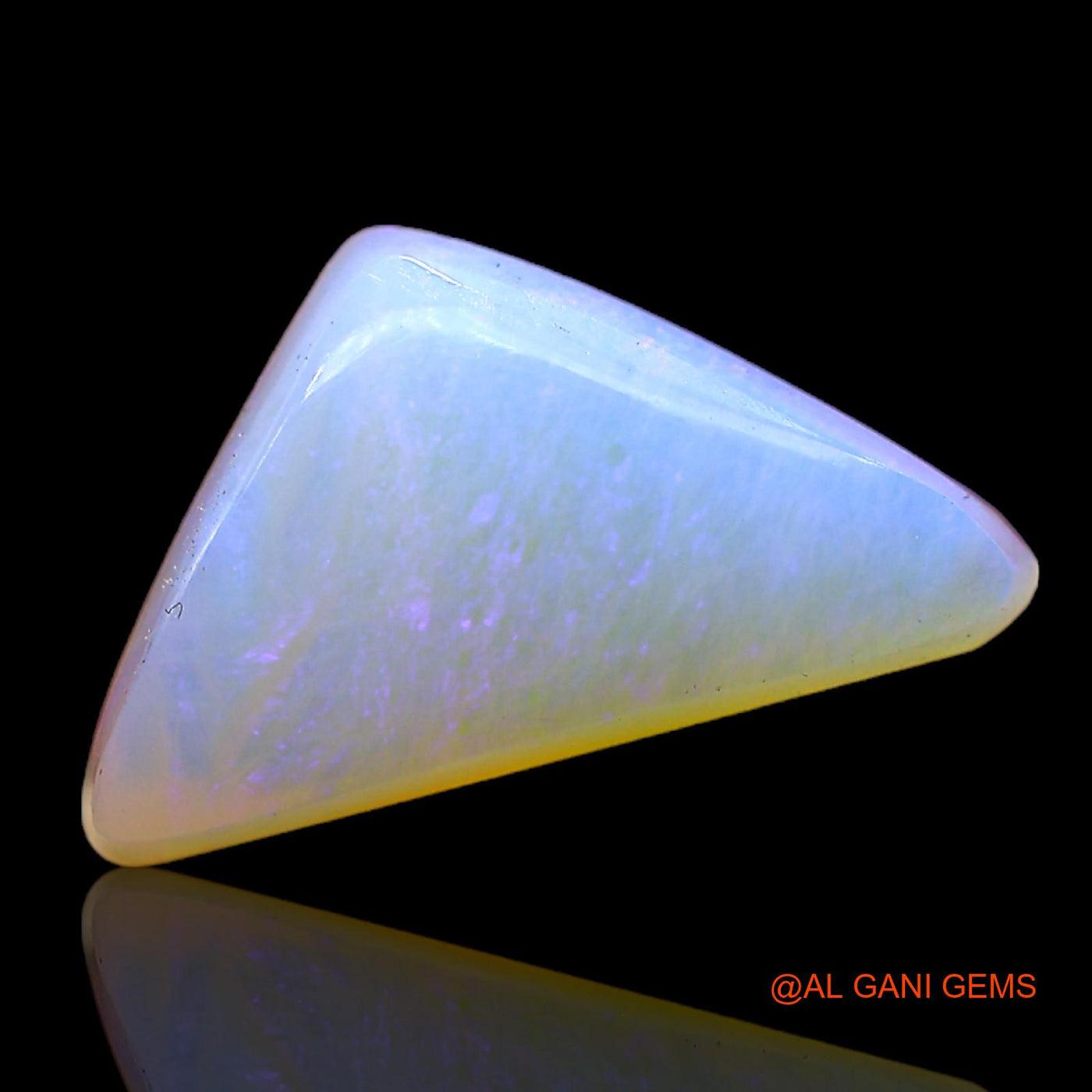 Natural Untreated Fire Opal Loose Gemstone Trillion Cabochon From Australia 4.00 Cts 16x9x5 mm AC-333