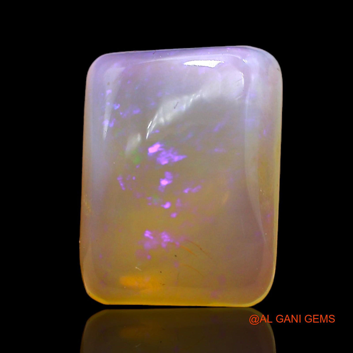 5.00 Cts Natural Australian Fire Opal Loose Gemstone Square Cabochon 13x10x5 mm AC-335