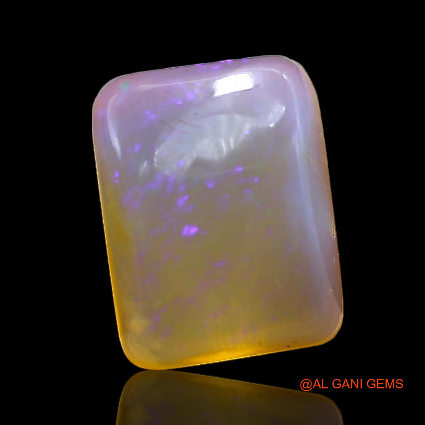 5.00 Cts Natural Australian Fire Opal Loose Gemstone Square Cabochon 13x10x5 mm AC-335