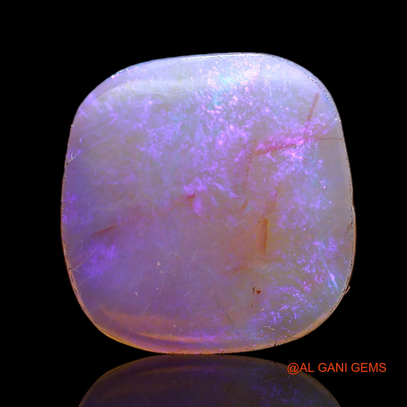 3.00 Cts Unheated Australian Fire Opal Loose Gemstone Fancy Cabochon Natural 12x12x3 mm AC-336