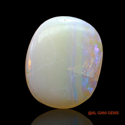 3.00 Cts Unheated Australian Fire Opal Loose Gemstone Oval Cabochon Natural 14x11x3 mm AC-337