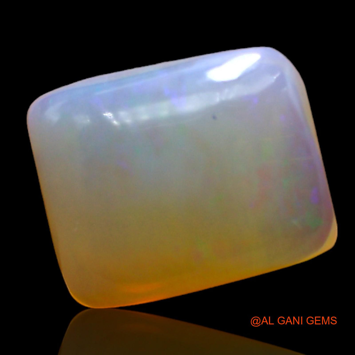 5.00 Cts Natural Australian Fire Opal Loose Gemstone Square Cabochon 12x10x5 mm AC-338