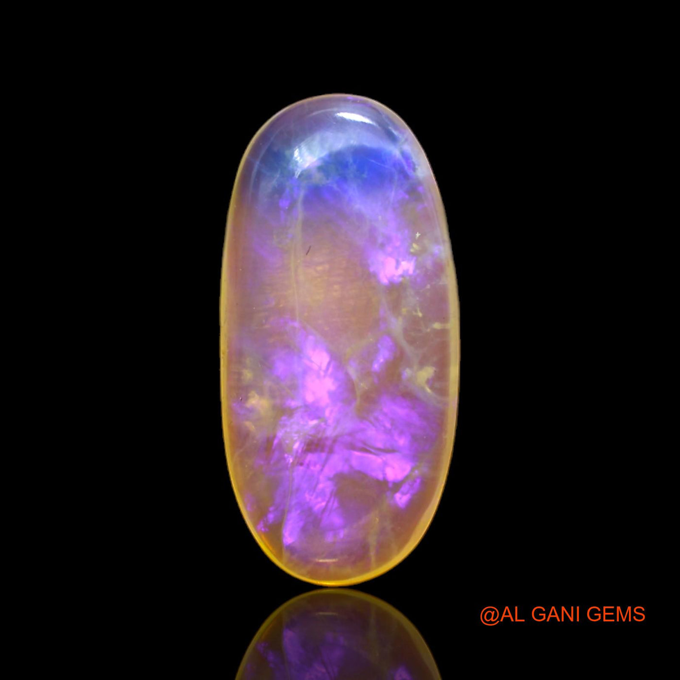 5.00 Cts Natural Australian Fire Opal Loose Gemstone Oval Cabochon 21x10x3 mm AC-33
