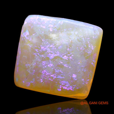Natural Untreated Fire Opal Loose Gemstone Square Cabochon From Australia 3.00 Cts 11x10x3 mm AC-340