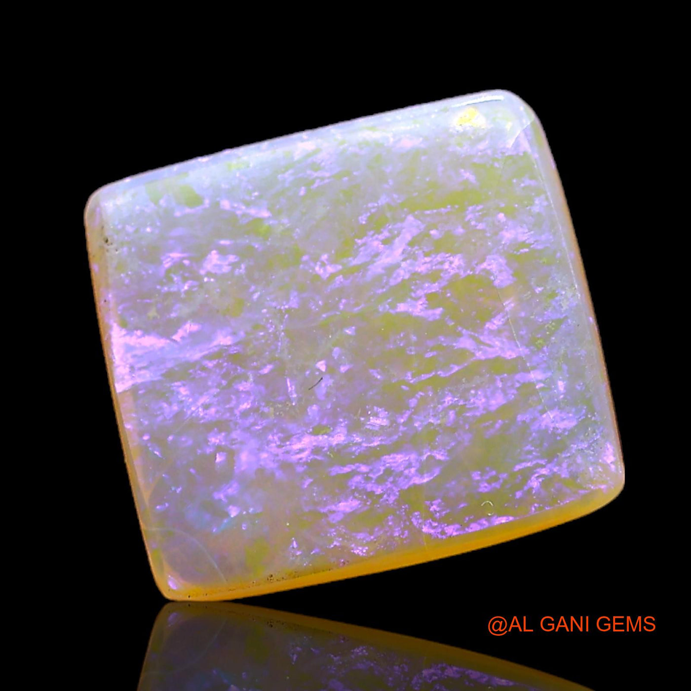 Natural Untreated Fire Opal Loose Gemstone Square Cabochon From Australia 3.00 Cts 11x10x3 mm AC-340
