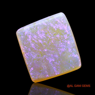 Natural Untreated Fire Opal Loose Gemstone Square Cabochon From Australia 3.00 Cts 11x10x3 mm AC-340