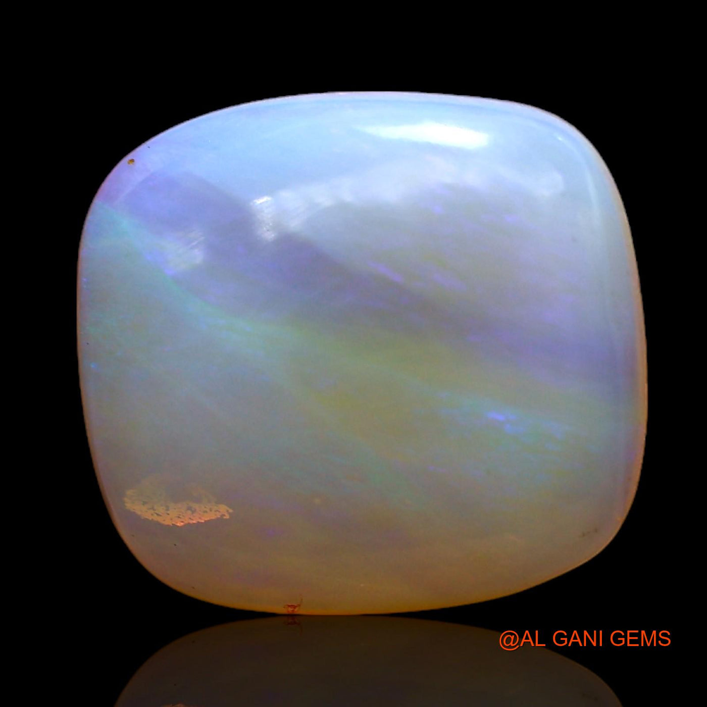 Natural Untreated Fire Opal Loose Gemstone Square Cabochon From Australia 4.00 Cts 12x11x3 mm AC-341