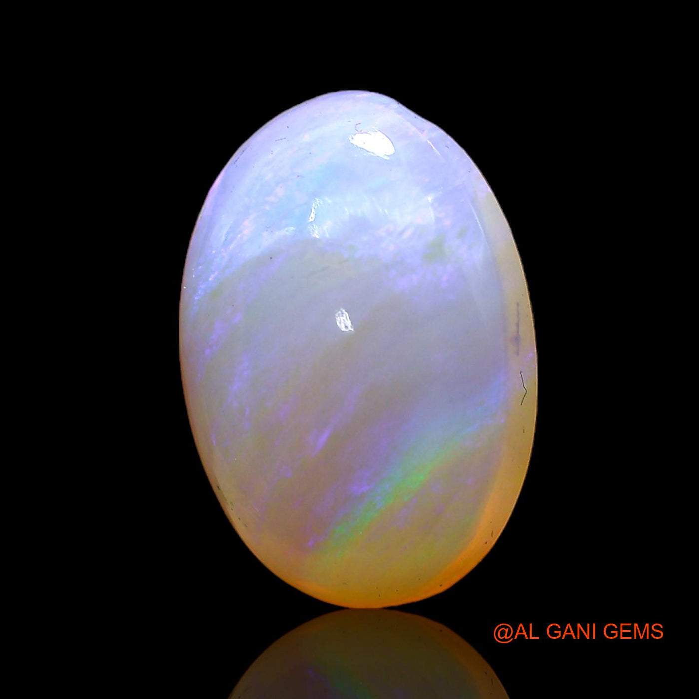Natural Fire Opal Gemstone 5.00 Cts Loose Oval Cabochon From Australia 15x10x5 mm AC-343