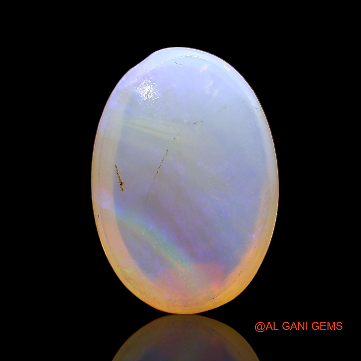 Natural Fire Opal Gemstone 5.00 Cts Loose Oval Cabochon From Australia 15x10x5 mm AC-343