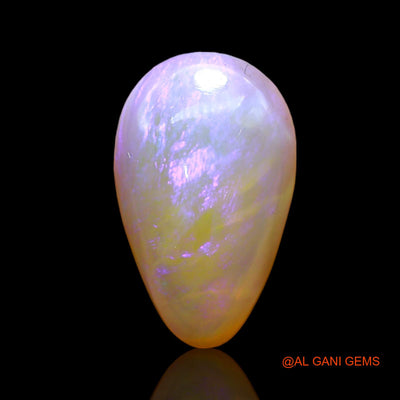Natural Fire Opal Gemstone 4.00 Cts Loose Pear Cabochon From Australia 15x9x4 mm AC-345