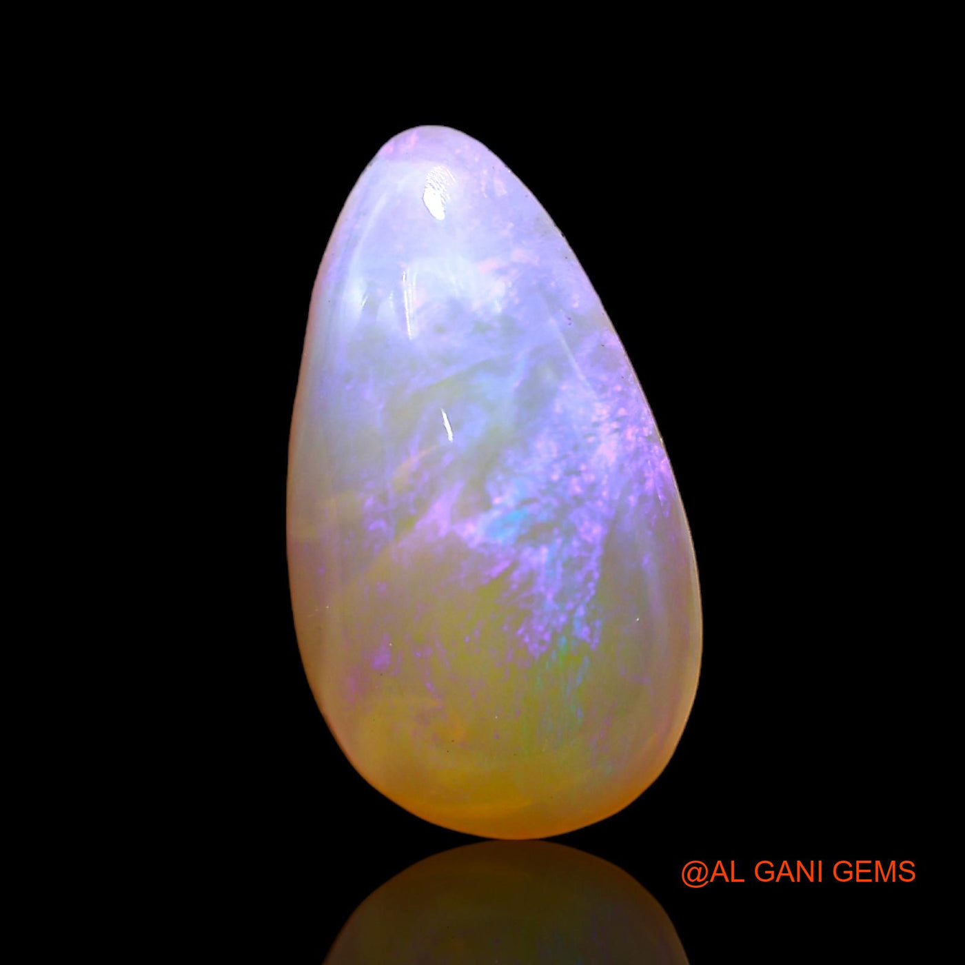 Natural Fire Opal Gemstone 4.00 Cts Loose Pear Cabochon From Australia 15x9x4 mm AC-345