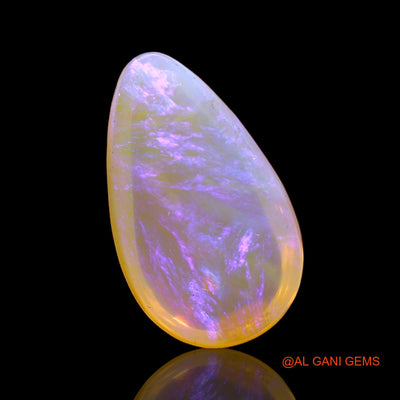 Natural Fire Opal Gemstone 4.00 Cts Loose Pear Cabochon From Australia 15x9x4 mm AC-345