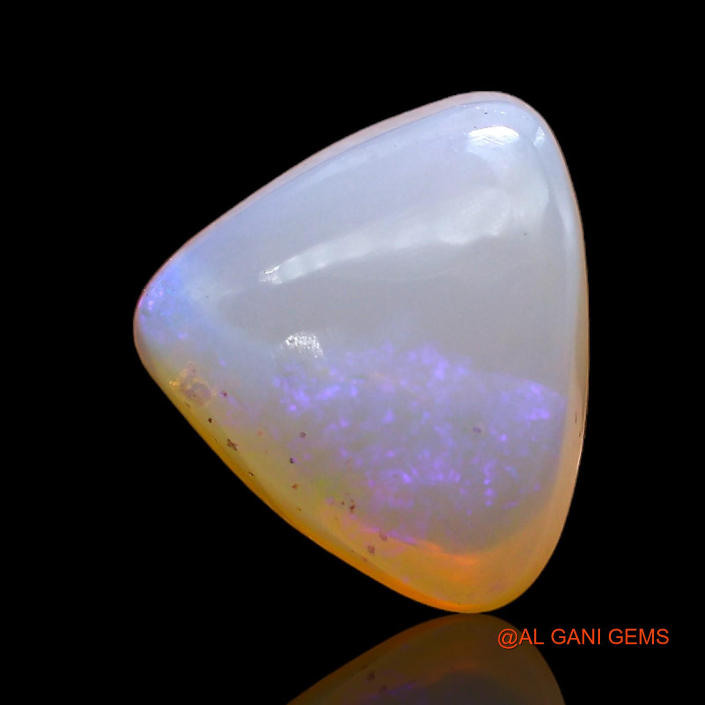 5.00 Cts Natural Australian Fire Opal Loose Gemstone Trillion Cabochon 13x11x7 mm AC-348