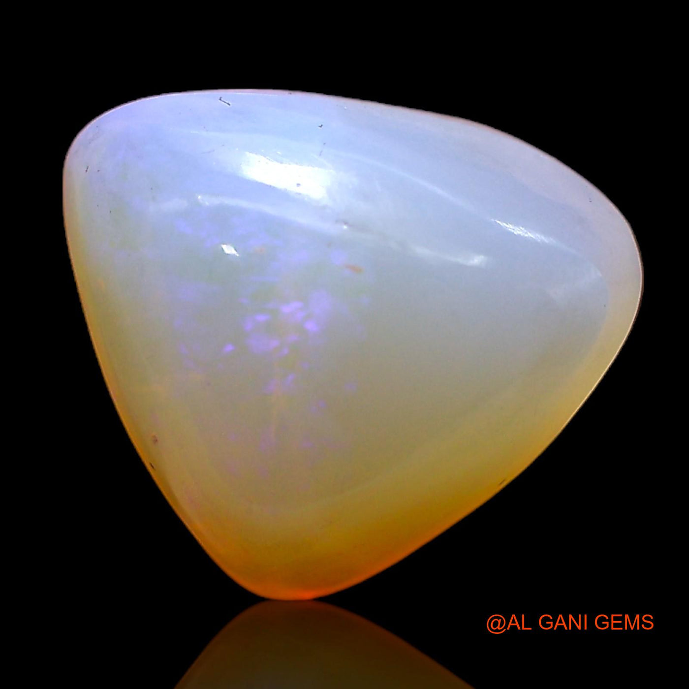 5.00 Cts Natural Australian Fire Opal Loose Gemstone Trillion Cabochon 13x11x7 mm AC-348